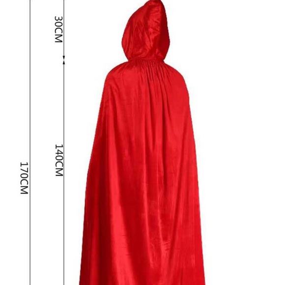 NWT Unisex Devil Red Halloween Cape With Hood For Adults, Single Layer - Picture 1 of 10